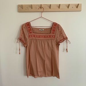 Madewell embroidered blouse